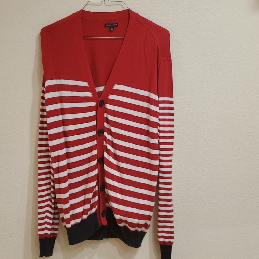 Red Cardigan by sons of Intrigue size Medium.